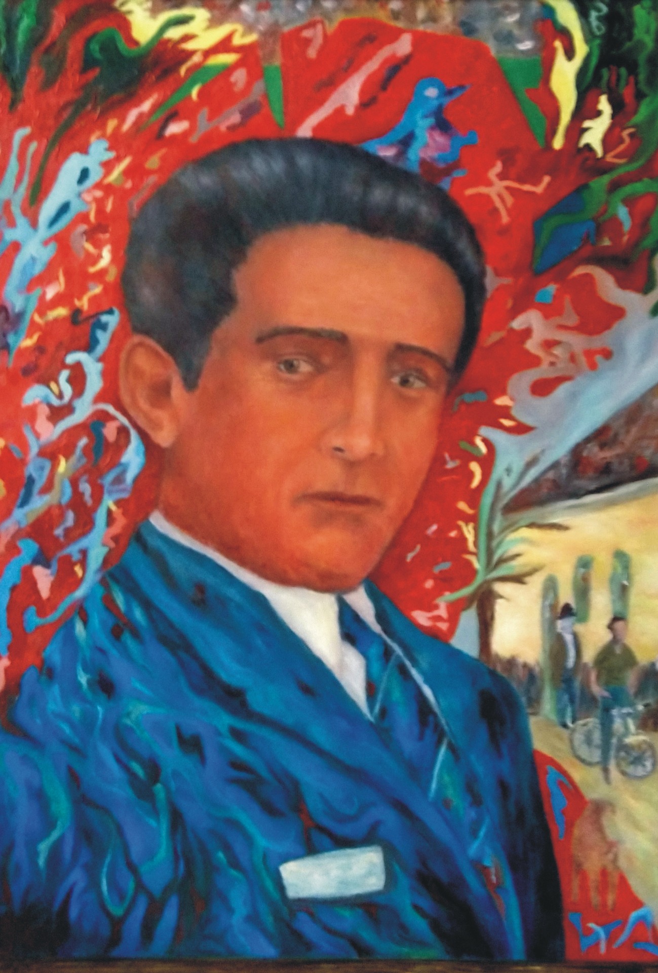 Emil bácsi olaj vászon mt