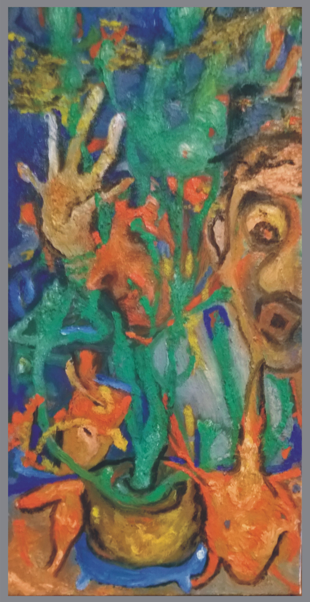 A kaktusz még nyugodt 40 x 80 cm olaj vászon